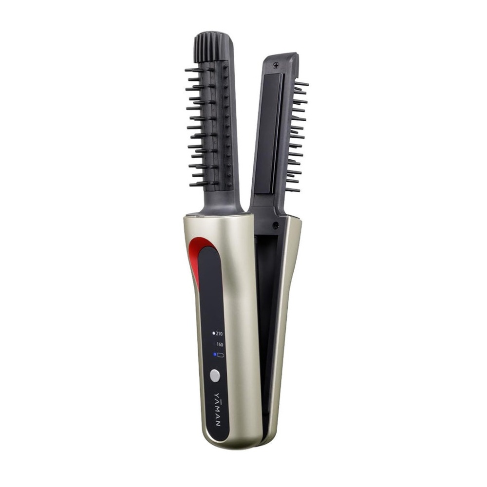 Ya-Man Hair Straightening & Volumizing Brush Iron YJHB2N - Gold USB Type-C